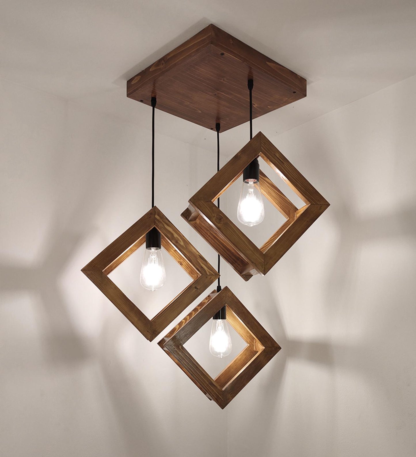 Touch Brown Cluster Hanging Lamp