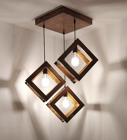 Touch Brown Cluster Hanging Lamp