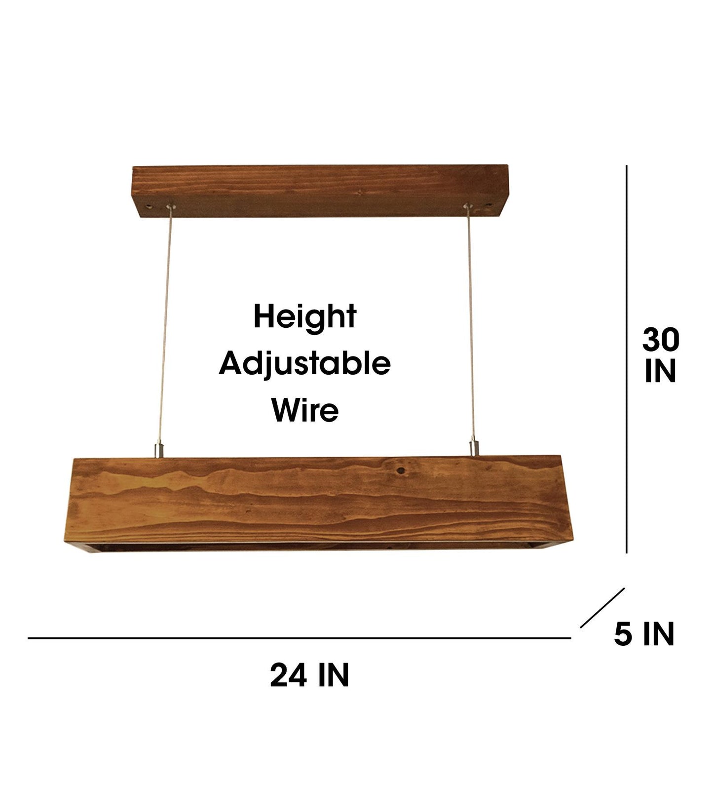 Drink  24 Brown Wooden LED Hanging Lamp