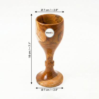 Woodfit Artisanal Handcrafted Mango Wood Wine Glass – Eco-Friendly Wooden Goblet