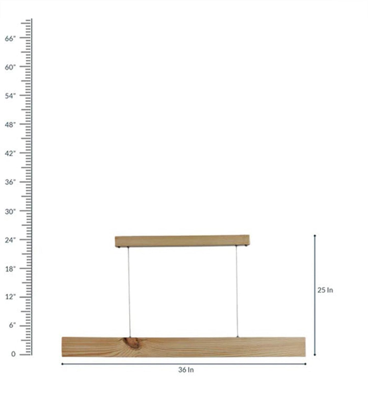 Dance 36 Beige Wooden LED Hanging Lamp