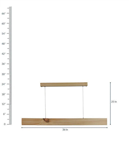 Dance 36 Beige Wooden LED Hanging Lamp