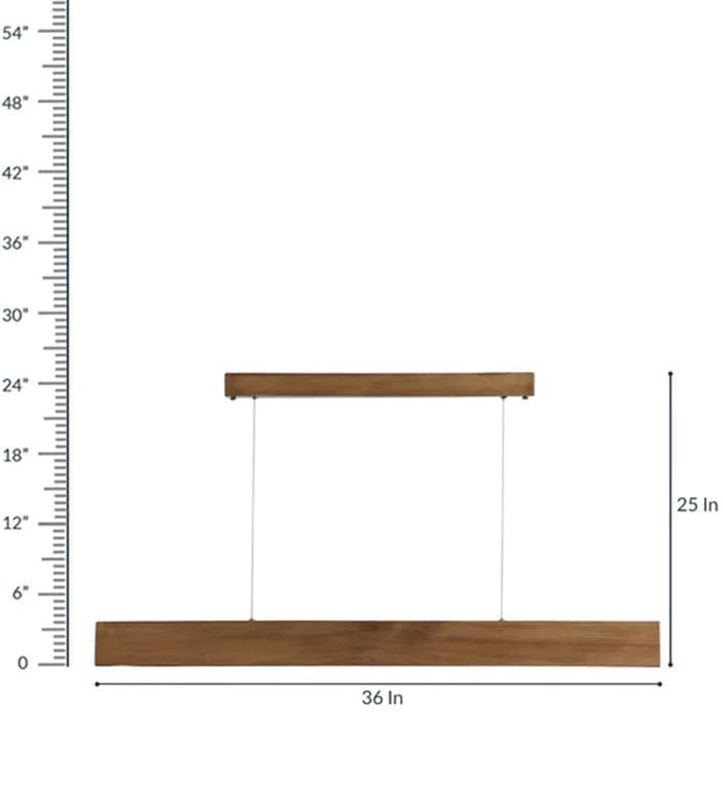 Dance 36 Brown Wooden LED Hanging Lamp