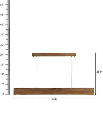 Dance 36 Brown Wooden LED Hanging Lamp