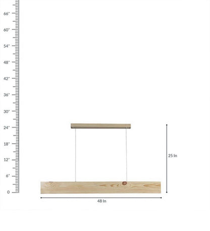 Dance 48 Beige Wooden LED Hanging Lamp