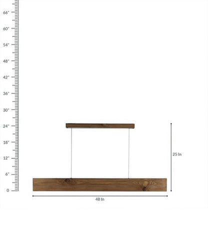Dance 48 Brown Wooden LED Hanging Lamp