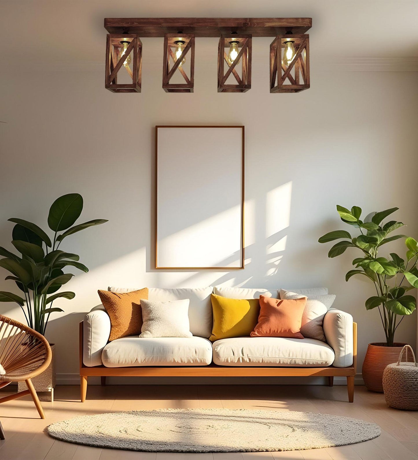 Teach Brown 4 Series Ceiling Lamp