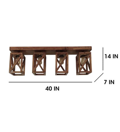 Teach Brown 4 Series Ceiling Lamp