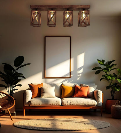 Teach Brown 4 Series Ceiling Lamp