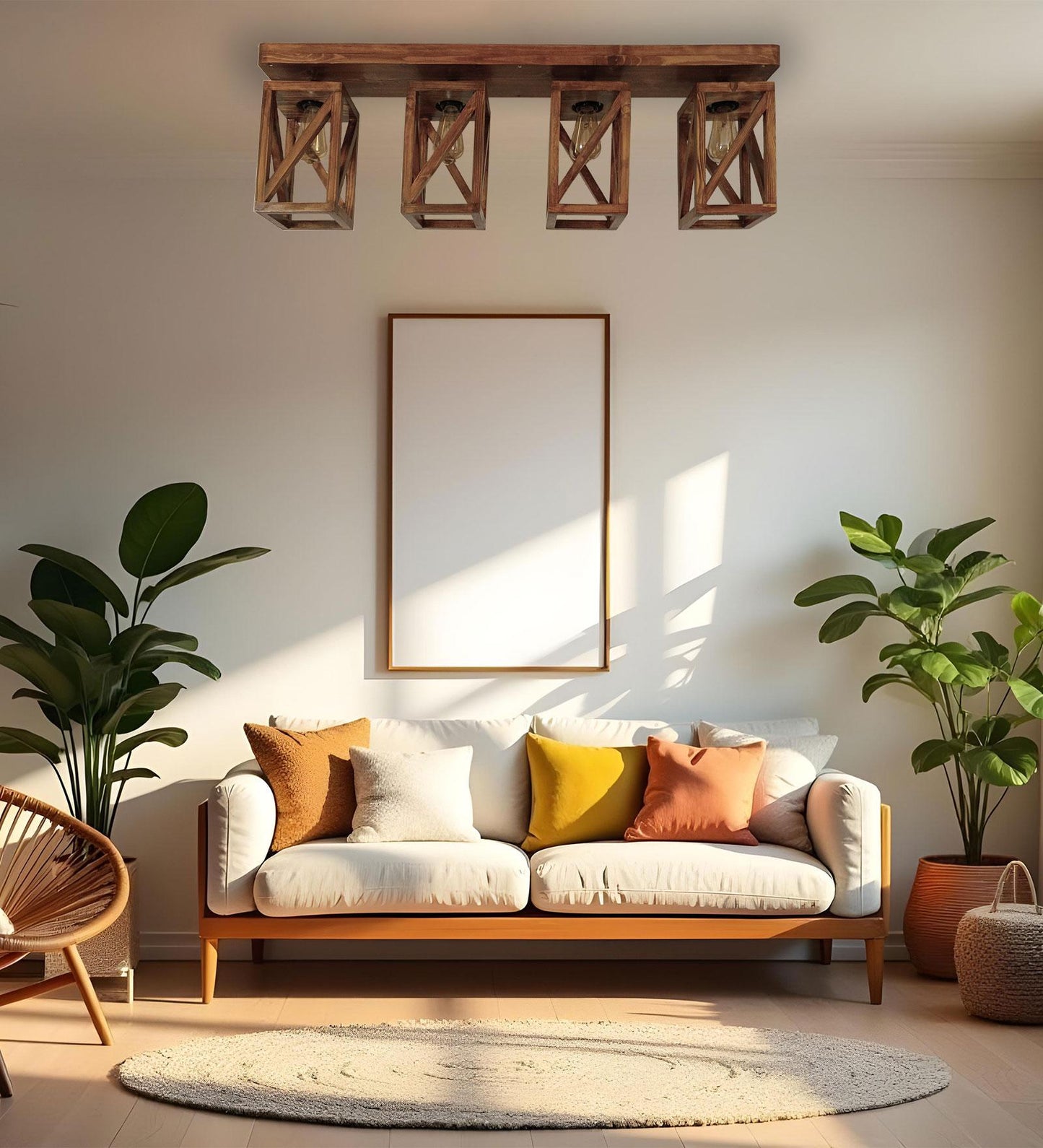 Teach Brown 4 Series Ceiling Lamp