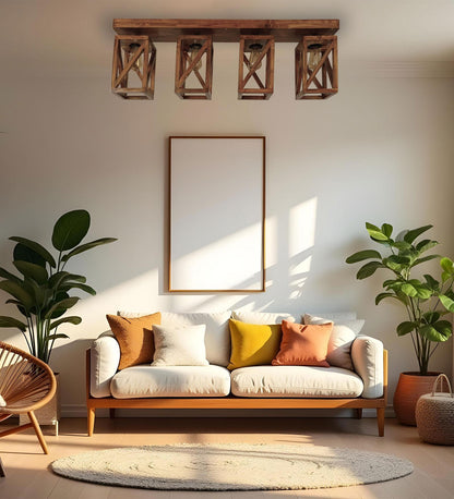 Teach Brown 4 Series Ceiling Lamp