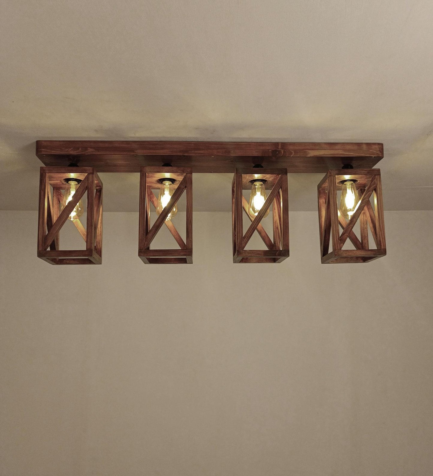 Teach Brown 4 Series Ceiling Lamp