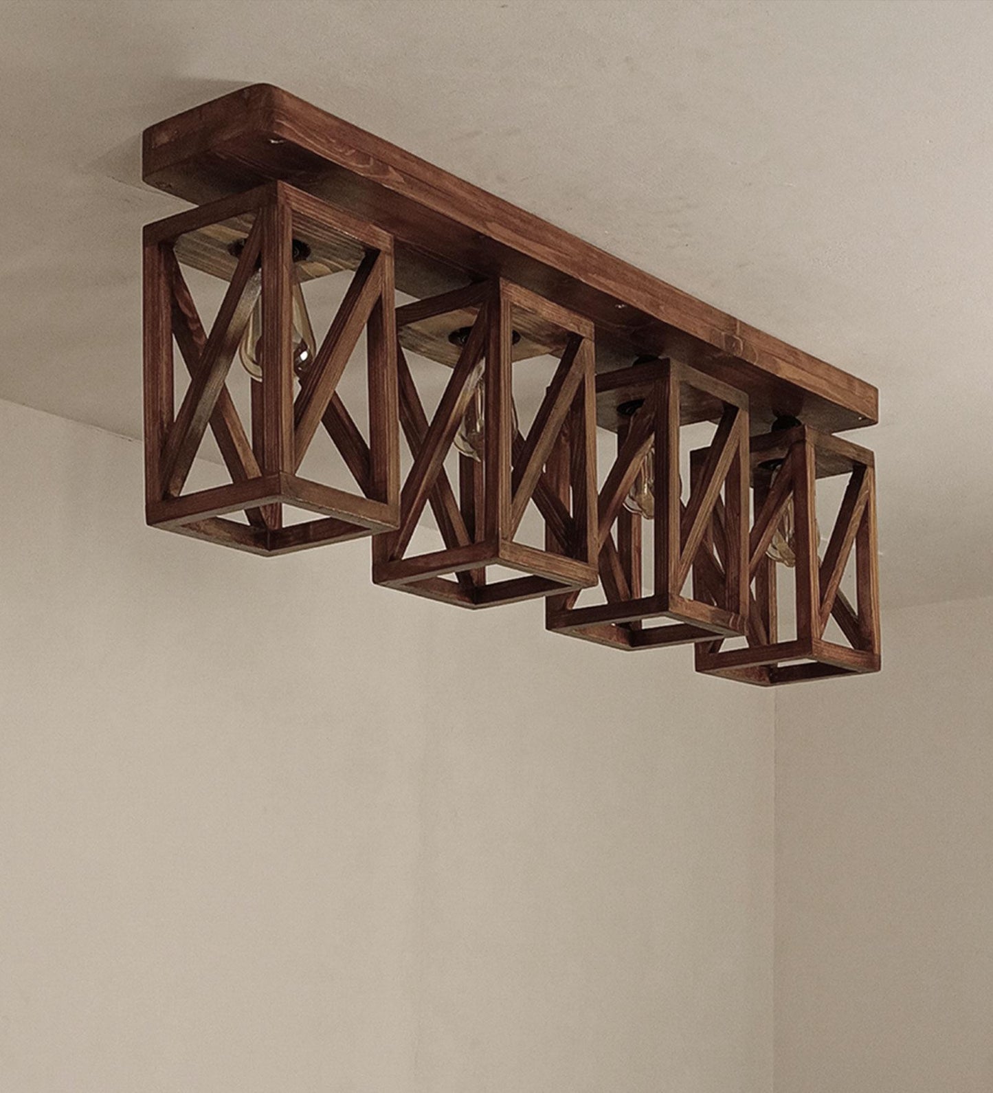 Teach Brown 4 Series Ceiling Lamp