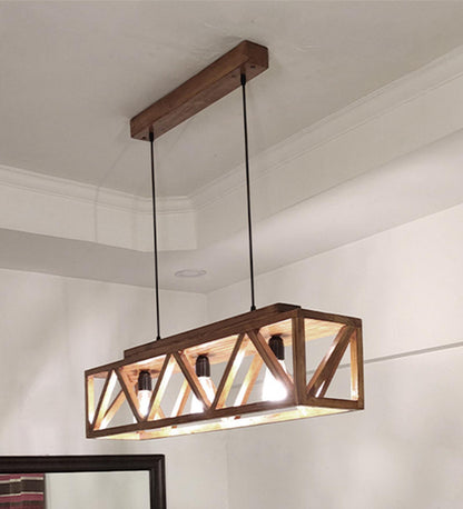 Symmetric Centrum Wooden 3 Series Hanging Lamp