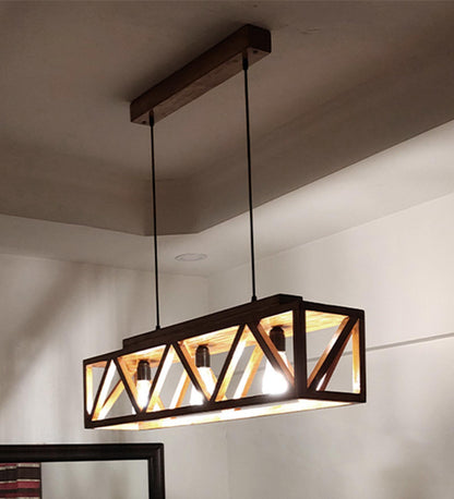 Symmetric Centrum Wooden 3 Series Hanging Lamp