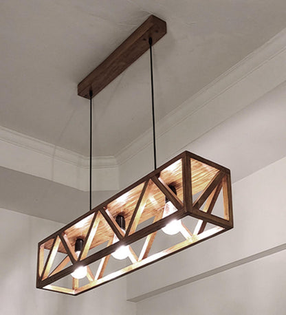 Symmetric Centrum Wooden 3 Series Hanging Lamp