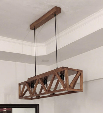 Symmetric Centrum Wooden 3 Series Hanging Lamp