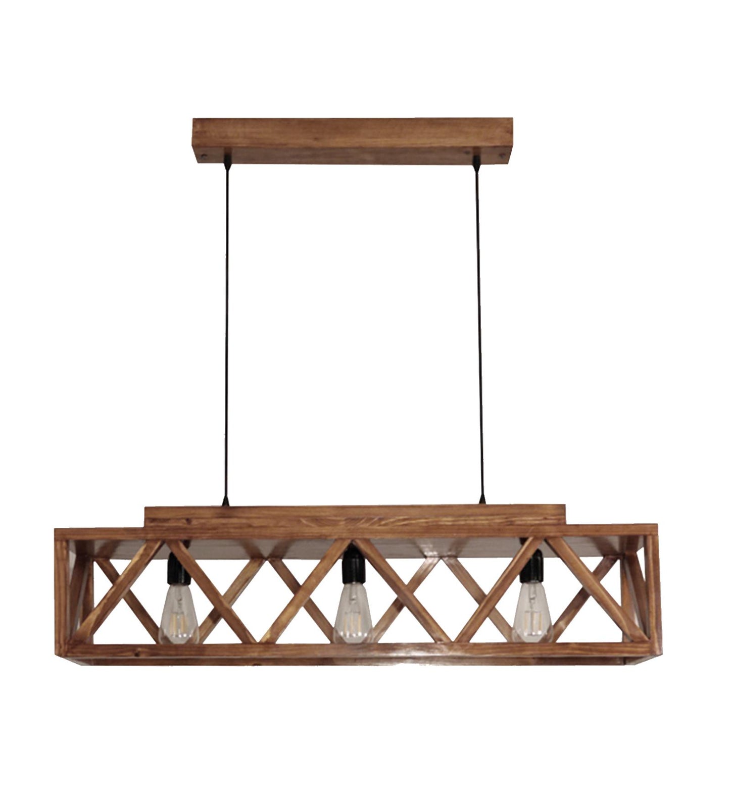 Symmetric Centrum Wooden 3 Series Hanging Lamp