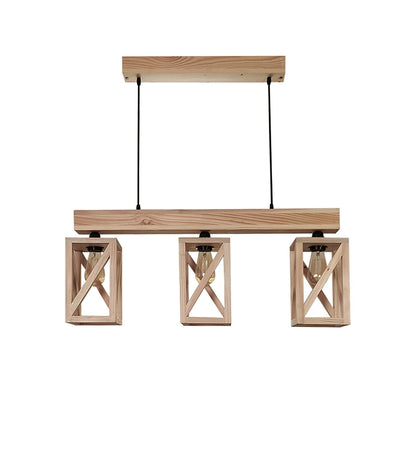 Teach Beige Wooden 3 Series Hanging Lamp