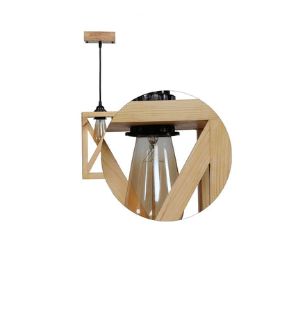 Teach Beige Wooden Single Hanging Lamp