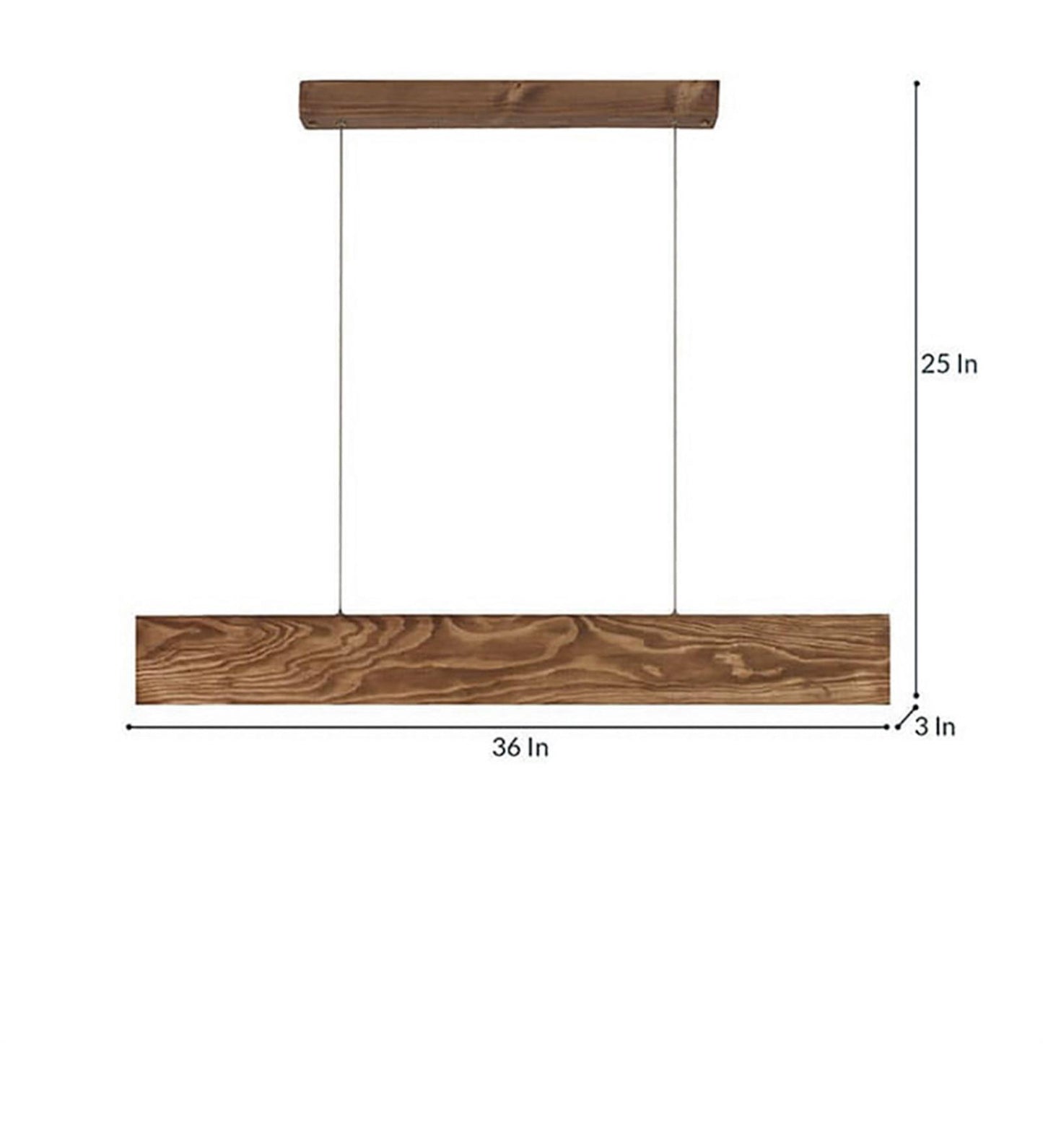 Alive 48 Brown Wooden LED Hanging Lamp