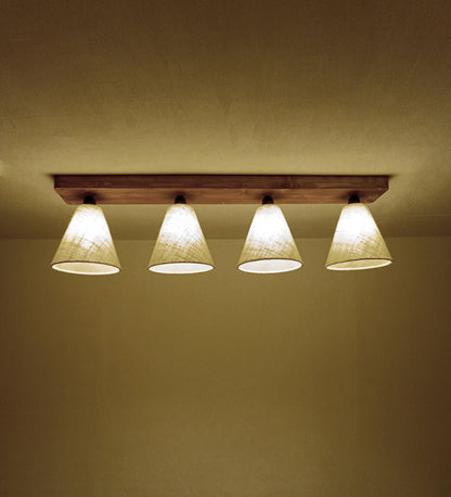 Stellar Brown Wooden 4 Series Ceiling Lamp