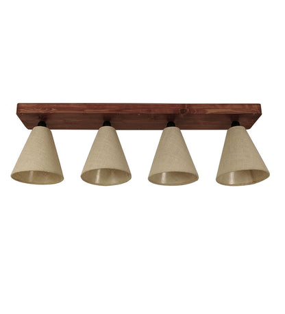 Stellar Brown Wooden 4 Series Ceiling Lamp