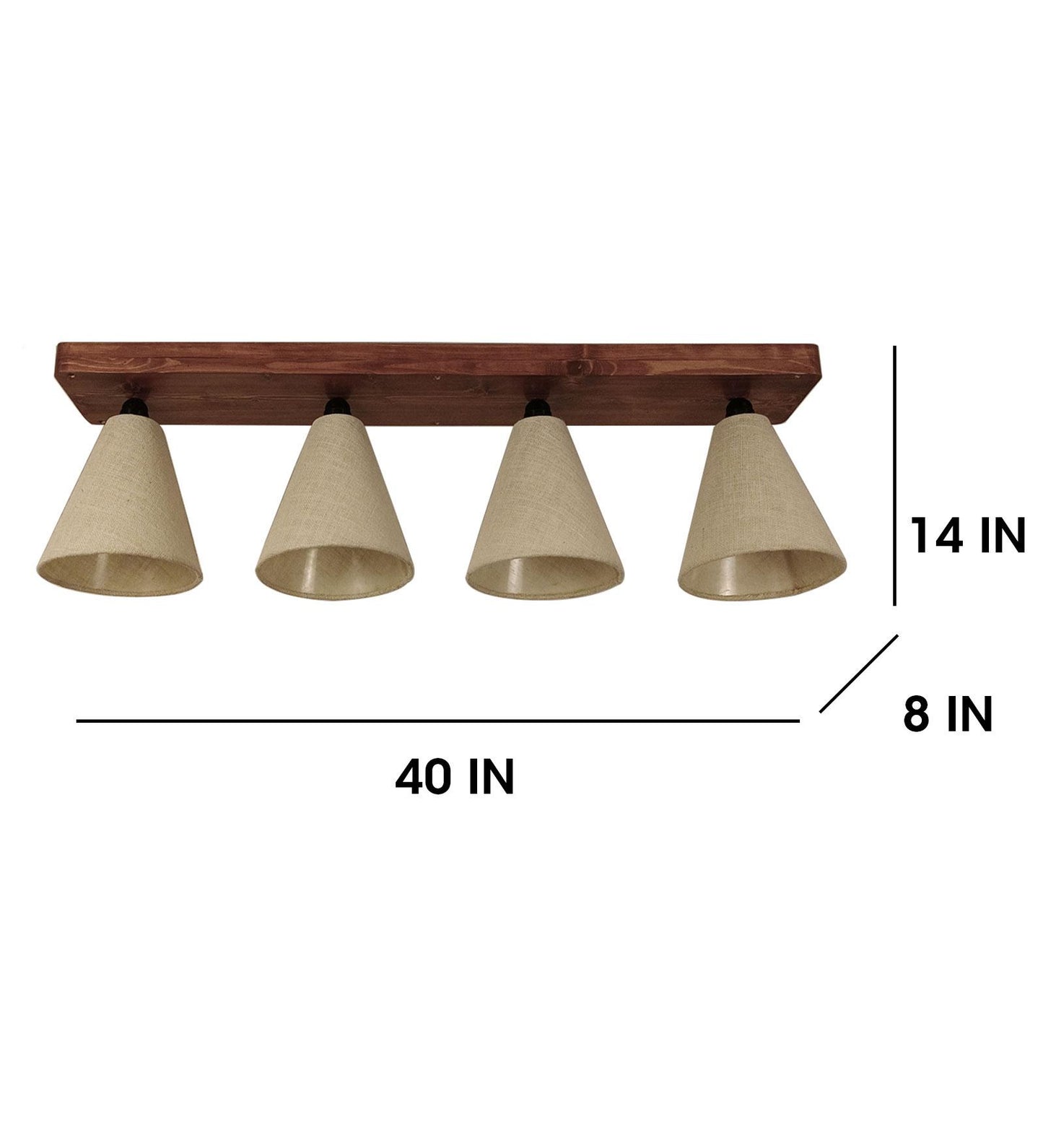 Stellar Brown Wooden 4 Series Ceiling Lamp