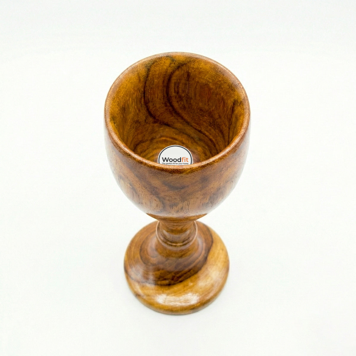 Woodfit Artisanal Handcrafted Mango Wood Wine Glass – Eco-Friendly Wooden Goblet