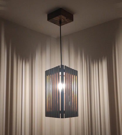 Oryx Brown Wooden Single Hanging Lamp