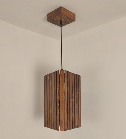 Oryx Brown Wooden Single Hanging Lamp