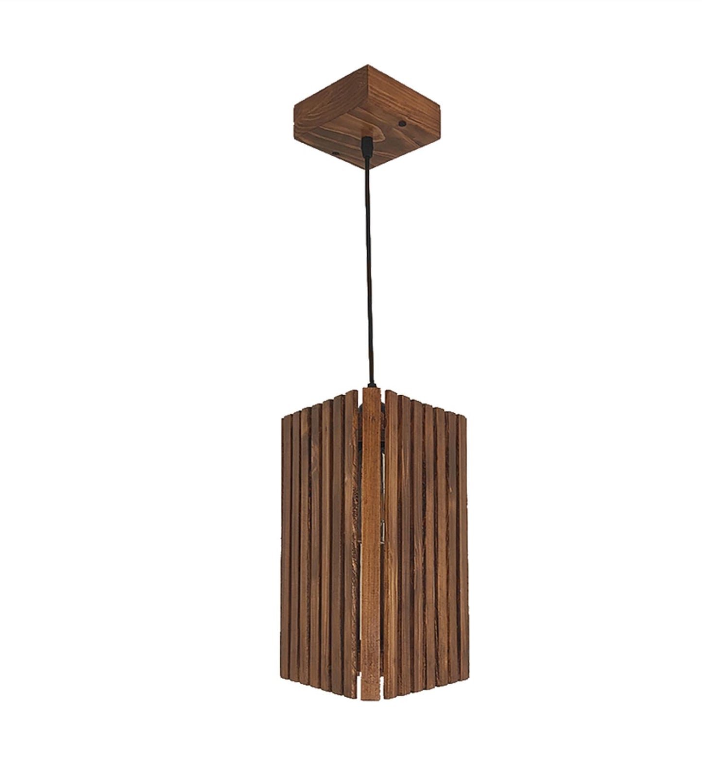 Oryx Brown Wooden Single Hanging Lamp