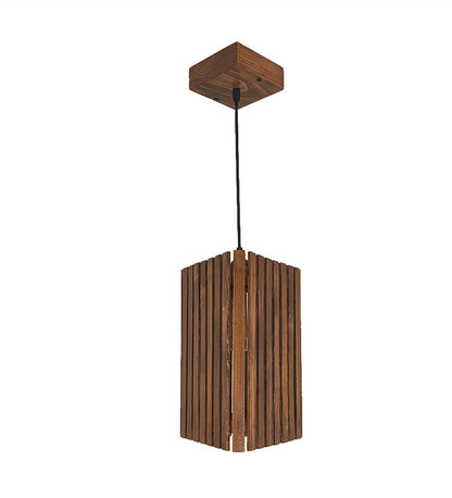 Oryx Brown Wooden Single Hanging Lamp