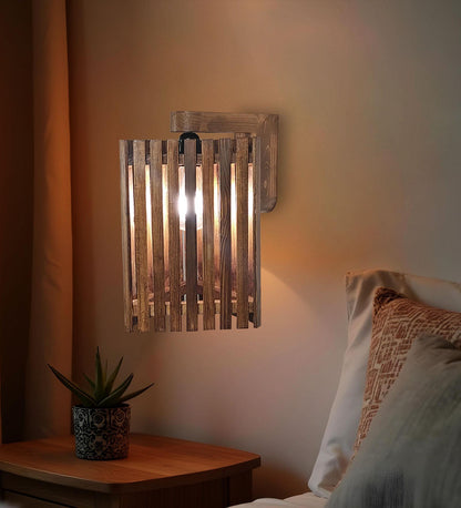 Fog Brown Wooden Wall Light