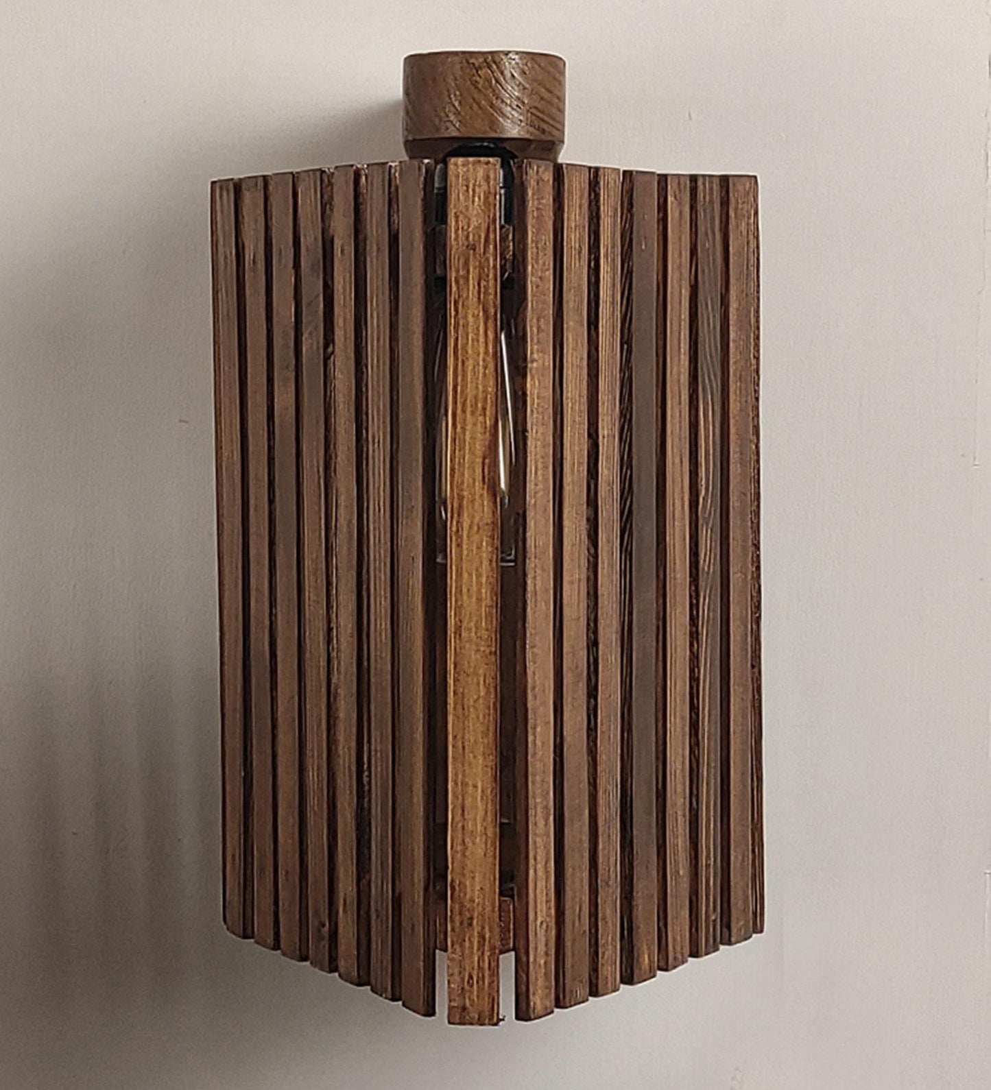Fog Brown Wooden Wall Light