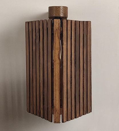 Fog Brown Wooden Wall Light