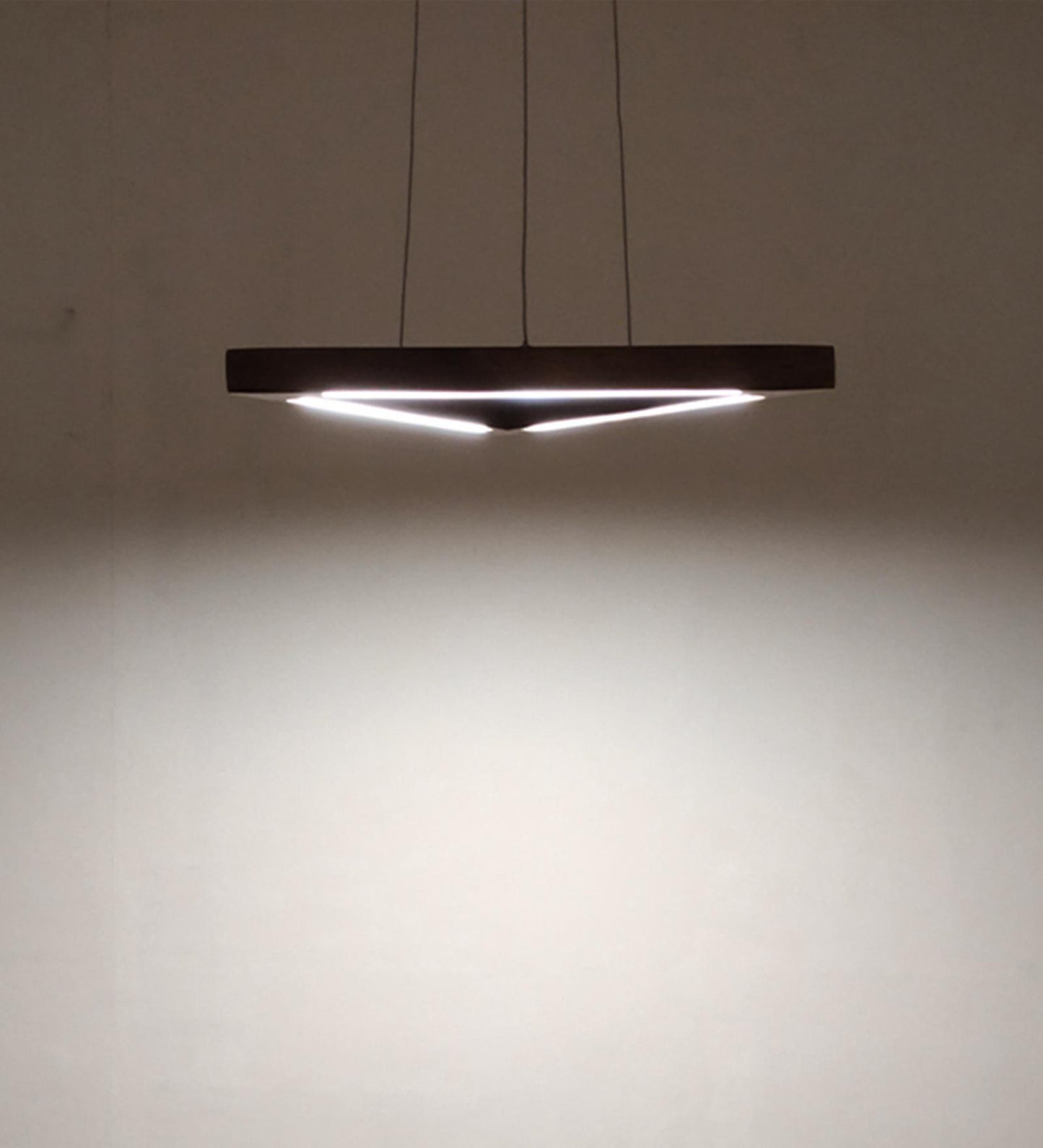 Hot Triangular Brown LED Hanging Lamp