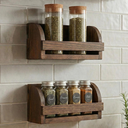 Liberty set of 2 Wooden Wall Shelf Organiser