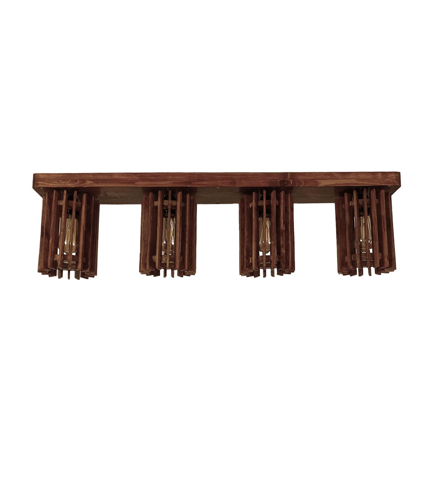 Dive Brown Wooden 4 Series Ceiling Lamp