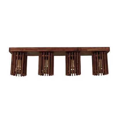 Dive Brown Wooden 4 Series Ceiling Lamp