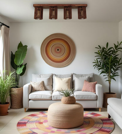 Dive Brown Wooden 4 Series Ceiling Lamp