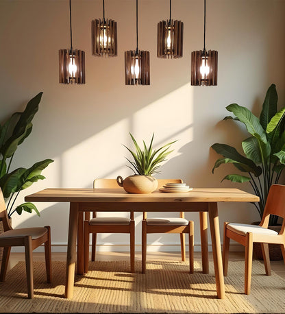 Dive Brown Wooden 5 Series Hanging Lamp