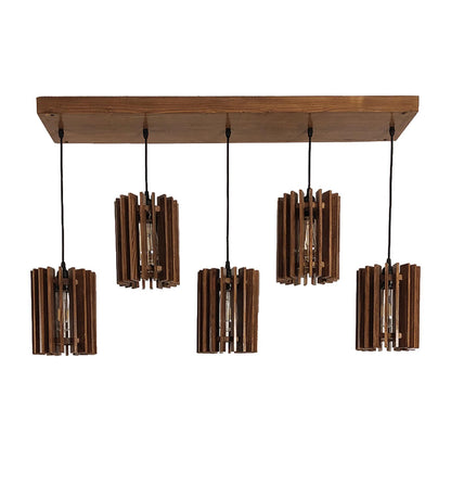 Dive Brown Wooden 5 Series Hanging Lamp