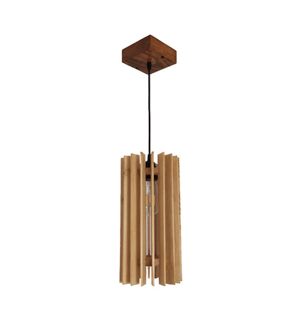 Dive Beige Wooden Single Hanging Lamp