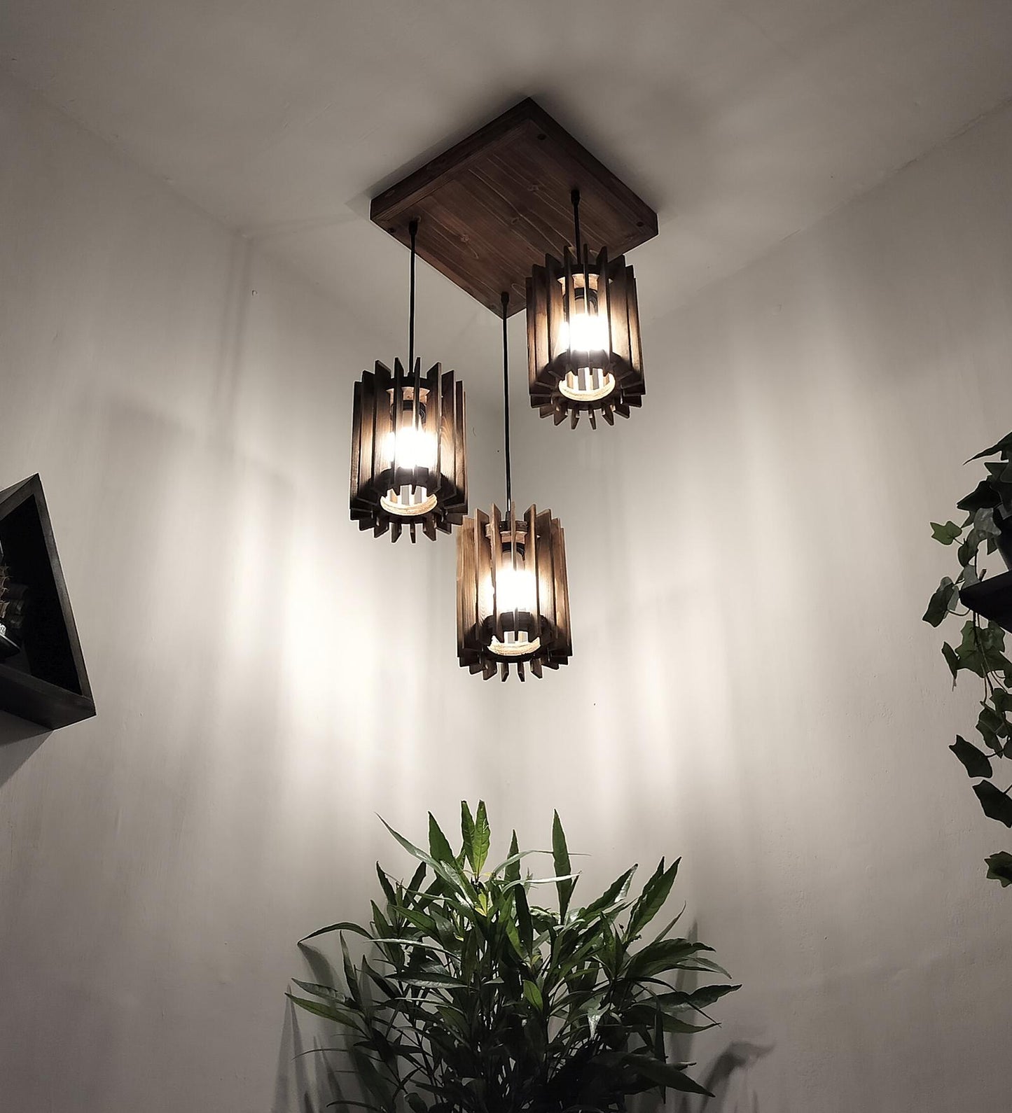 Dive Brown Cluster Hanging Lamp