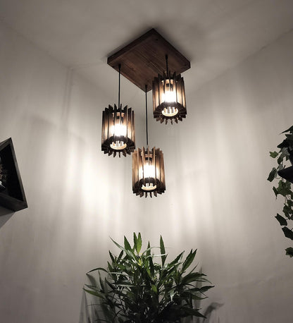 Dive Brown Cluster Hanging Lamp