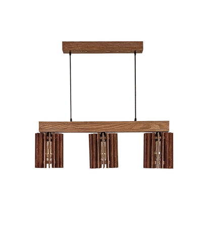 Dive Brown & Beige Wooden 3 Series Hanging Lamp