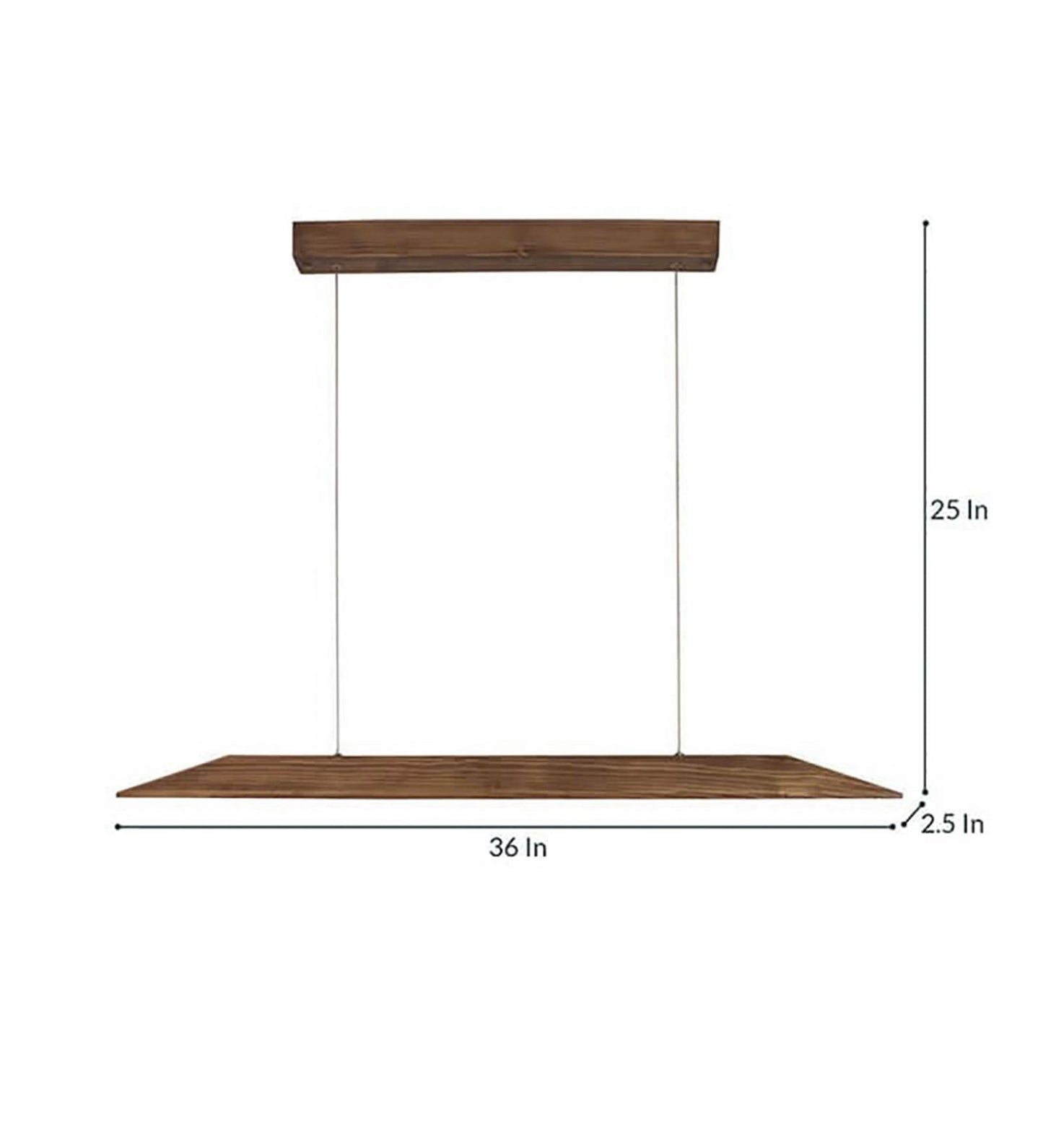 Comfort 36 Brown Wooden LED Hanging Lamp
