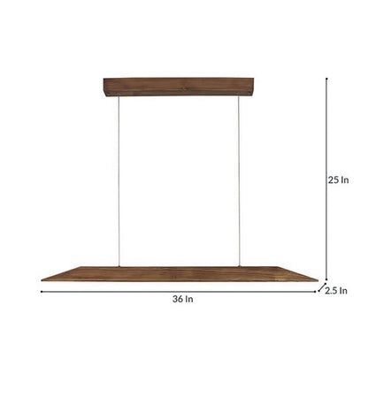 Comfort 36 Brown Wooden LED Hanging Lamp