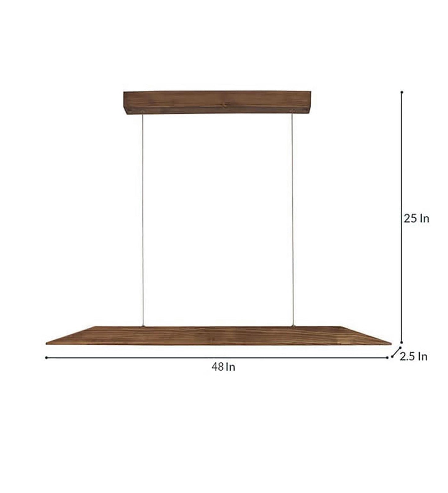 Comfort 48 Brown Wooden LED Hanging Lamp